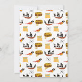 Pirate Thema Verjaardagsfeestje Dank u Bedankkaart (Achterkant)