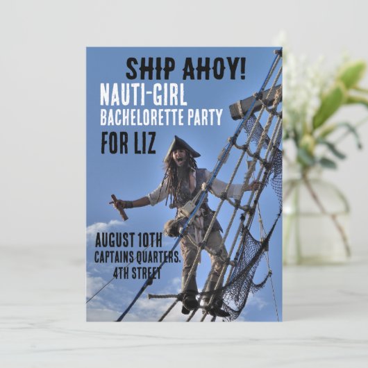 PIRATE THÈME BACHELORETTE INVITATIONS DU PARTI (Debout devant)