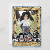 Pirate Theme Birthday Party Boy's Kaart (Achterkant)