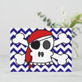 Pirate Theme Birthday Party Kaart (Staand voorkant)