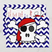 Pirate Theme Birthday Party Kaart (Voorkant / Achterkant)