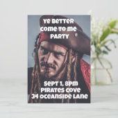 PIRATE THÈME DE L'ANNIVERSAIRE INVITATIONS PERSONN (Debout devant)