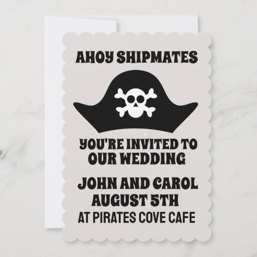 PIRATE THÈME NAUTIQUE INVITATIONS MARITIMES (Devant)