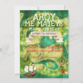 Pirate Theme Party | Carte des trésors de l'aquare (Devant)