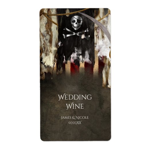 Pirate Theme Party Wine Labels (Voorkant)