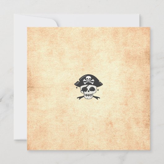 Pirate Thème Trésor Carte Anniversaire Fête (Dos)