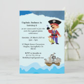 Pirate Themed Birthday Party Invitation (Debout devant)