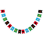 Pirate themed pret bunting / schedel & kruisbotten vlaggetjes (Alle)