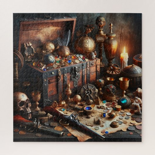 Pirate Treasure Borst Puzzel (Verticaal)
