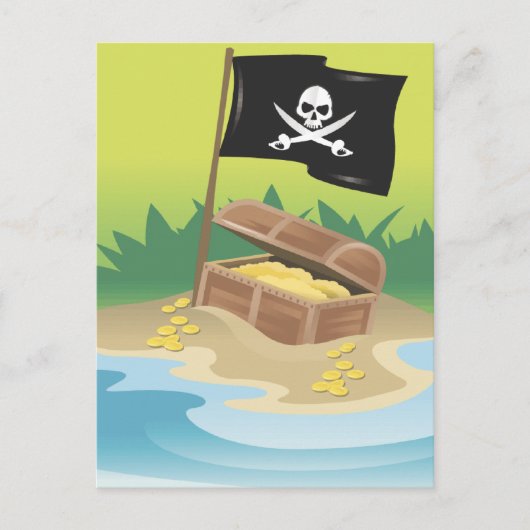 Pirate Treasure Briefkaart (Voorkant)