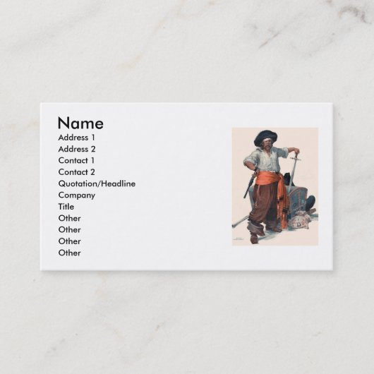 Pirate Treasure Carte de visite (Devant)