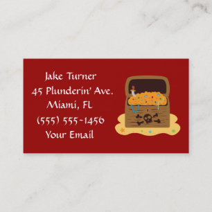 Pirate Treasure Chest Visitekaartjes
