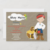 Pirate Treasure Hunt Birthday Invitation (Devant)