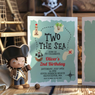 Pirate Treasure kaart Twee het Zee 2e verjaardag