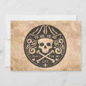 Pirate Treasure Kaart Uitnodiging voor verjaardag (Achterkant)