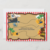 Pirate Treasure Map Anniversaire Fête Invitations (Dos)