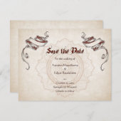 Pirate Treasure Wedding Save The Date (Voorkant / Achterkant)