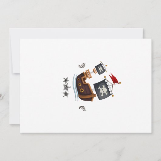 Pirate-uitnodiging - Pirate Birthday Party Kaart (Achterkant)