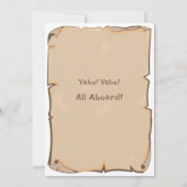 Pirate Verjaardag | Foto Verjaardag uitnodiging (Achterkant)