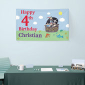 Pirate Verjaardag gepersonaliseerde banner (Beurs)