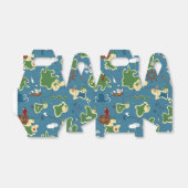 Pirate verjaardag schat avontuur blauw bedankdoosjes (Uitgevouwen)