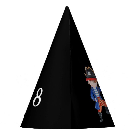 Pirate verjaardag thema feestschattenjacht feesthoedjes (Achterkant)