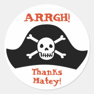 Pirate Verjaardagsfeestje Stickers