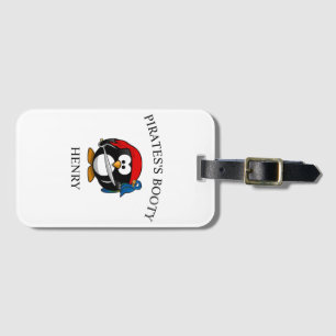 Pirate-verjaardagszak - Kinderverjaardagsfeestjes Bagagelabel