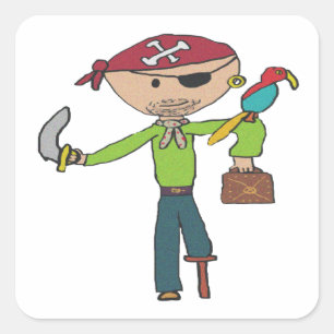Pirate Vierkante Sticker