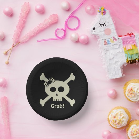 Pirate Vlag Schedel en Crossbones Zwart Papier Kom (Feest)