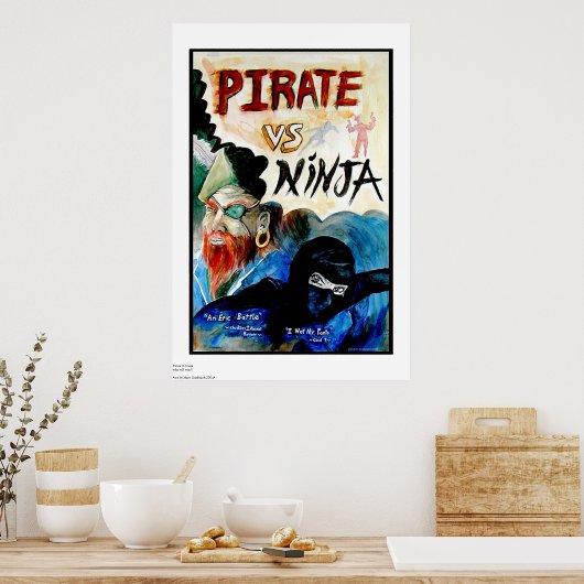 PIRATE vs. NINJA Poster (Keuken)