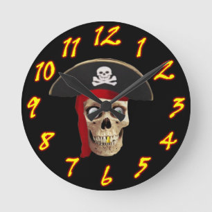 Pirate Wall-klokstijl 2 Ronde Klok
