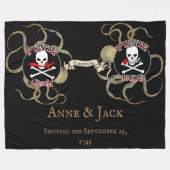 Pirate Wedding Fleece Deken (Voorkant (Horizontaal))