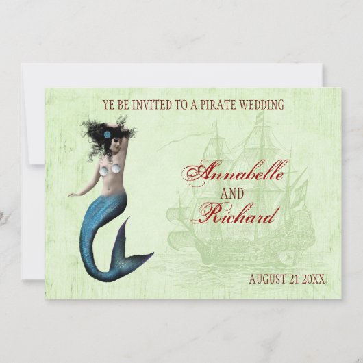 Pirate Wedding Invitations Kaart (Voorkant)