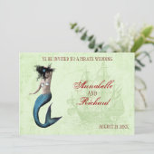 Pirate Wedding Invitations Kaart (Staand voorkant)