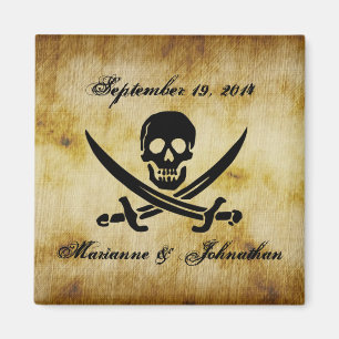Pirate Wedding Save the Date Souvenir Magnet Magneet