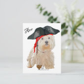 Pirate Westie Briefkaart (Staand voorkant)