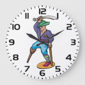 Pirate with Peg Leg and Sword Grote Klok (Voorkant)
