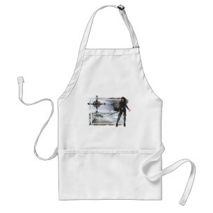 Pirate Woman met Rough Waters Design Standaard Schort