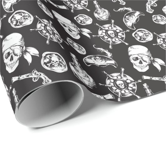 Pirate Wrapping Paper Cadeaupapier (Rol Hoek)