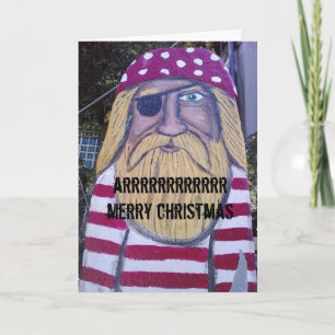 "PIRATE" ZEGT "VROLIJK KERSTFEEST" OP ZIJN MANIER FEESTDAGEN KAART