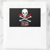 Pirate Zijne Rechthoekige Sticker (Tas)