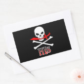 Pirate Zijne Rechthoekige Sticker (Envelop)