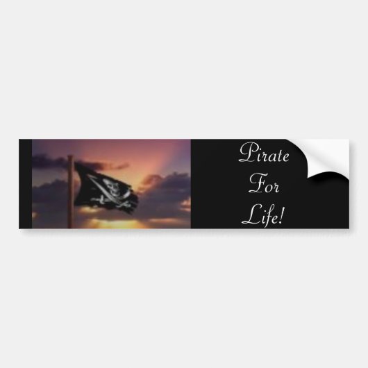 PirateForLife! Bumpersticker (Voorkant)