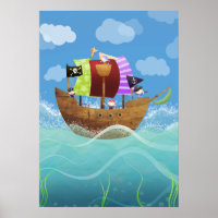 Piraten ahoy poster print