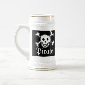 Piraten bier mok met schedel en dwars bot afbeeldi (Links)