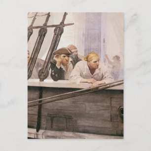 Piraten Brig Covenant in a Fog door NC Wyeth Briefkaart