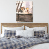  Piraten Brig Covenant in a Fog door NC Wyeth Canvas Afdruk (Insitu (Slaapkamer))