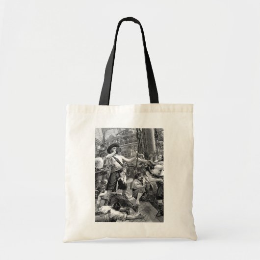 piraten die strijden en op het schip Drink Tote Bag (Voorkant)