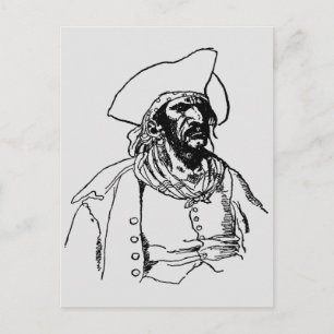 Piraten, een Buccaneer Sketch van Howard Pyle Briefkaart